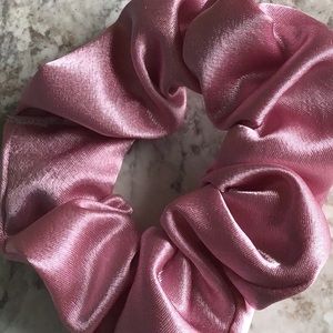 Mauve shiny satin scrunchie party Dressy holiday